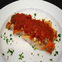 Filé de Pescada ao Molho de Camarão