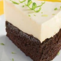 Torta gelada de limão com brownie