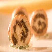 Rolinho de filé de frango com coração