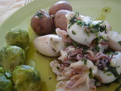 Lulas com Molho Verde