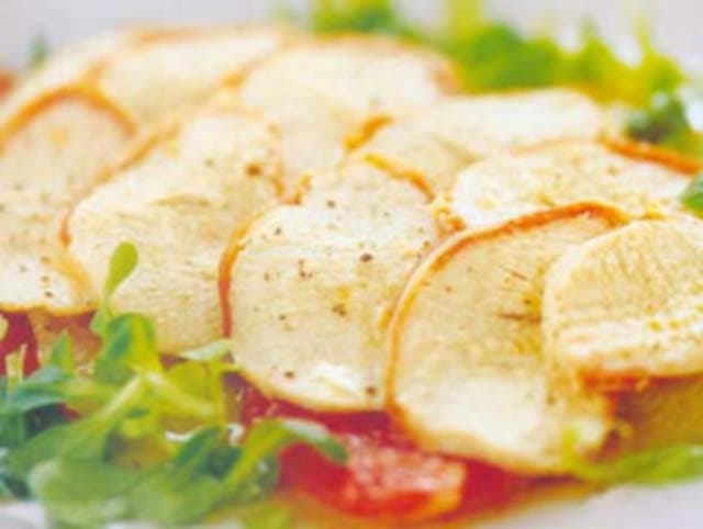 Peru delicado com grapefruits