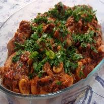 Frango de Cogumelo e Molho de Vinho Branco