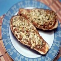 Berinjela recheada de panela de pressão