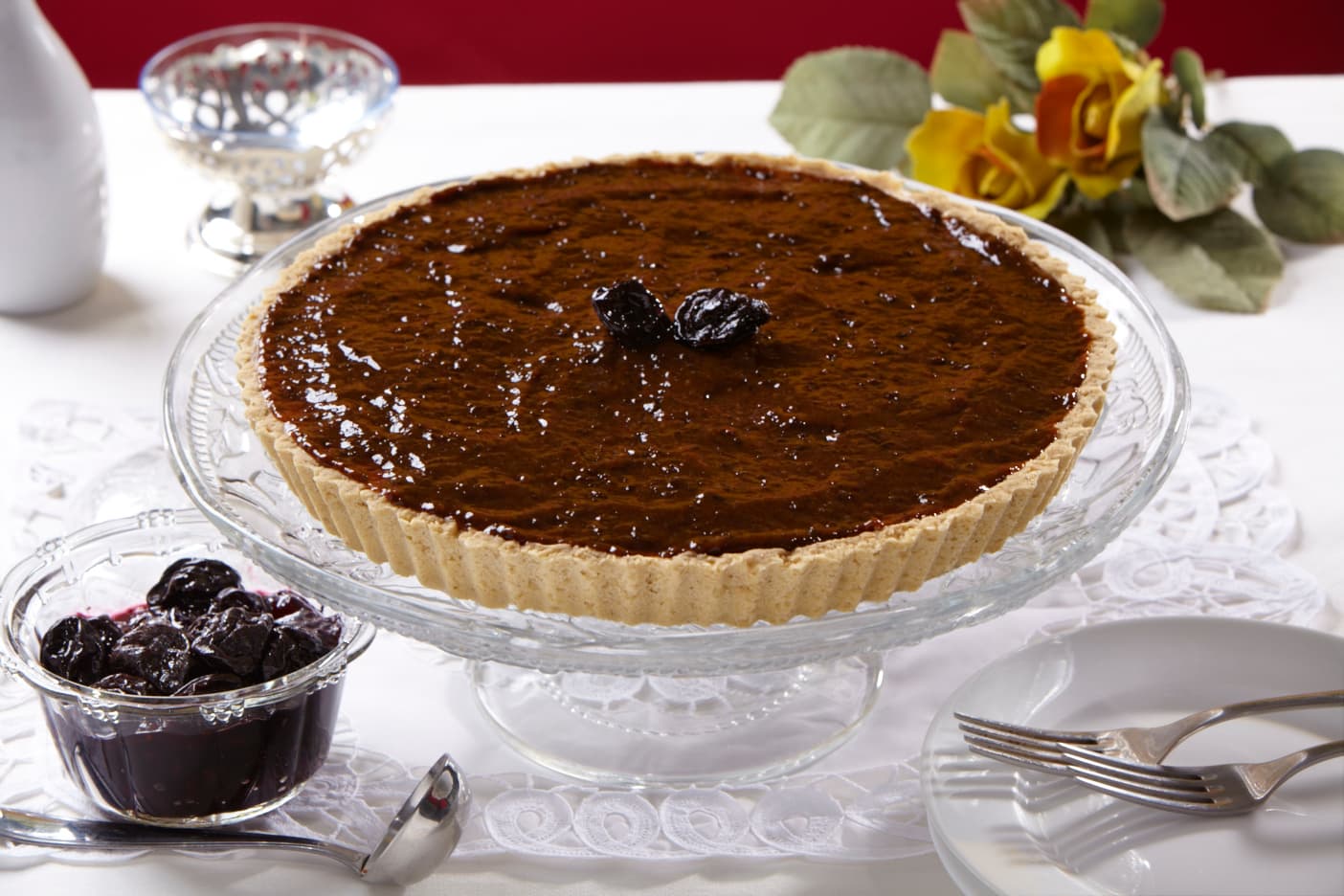 Cheesecake de Aveia com Calda de Ameixa