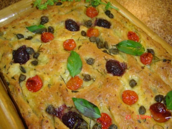 Focaccia com ervas