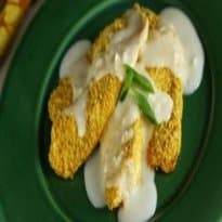 Filé de peixe assado com molho de limão