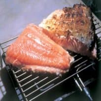 Salmão Grelhado com purê de pera