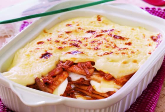 Lasanha de Carne Assada e Molho Branco