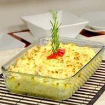 Macarrão Parafuso no Coalho Gratinado