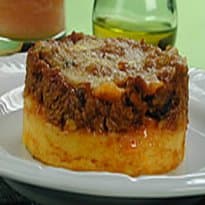 Polenta Cremosa com Carne