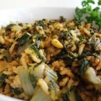 Arroz com Espinafre (Spanakorizo)