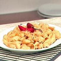 Macarrão ao Molho de Tomate e Requeijão