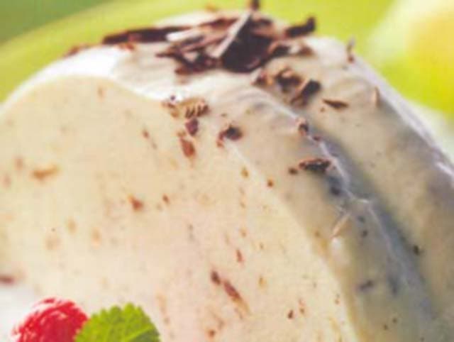 Semifredo de flocos com banana