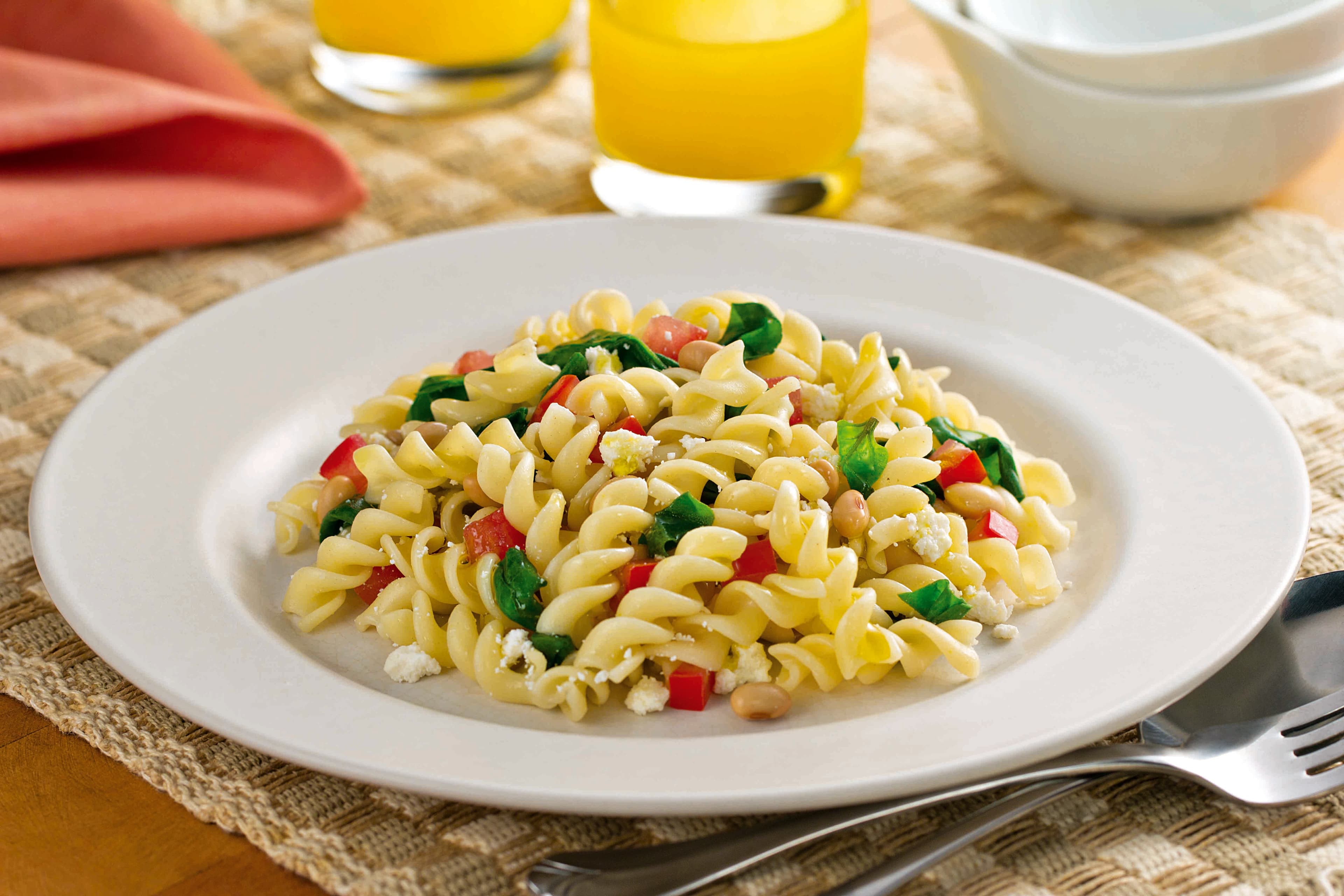 Macarrão Parafuso com Espinafre