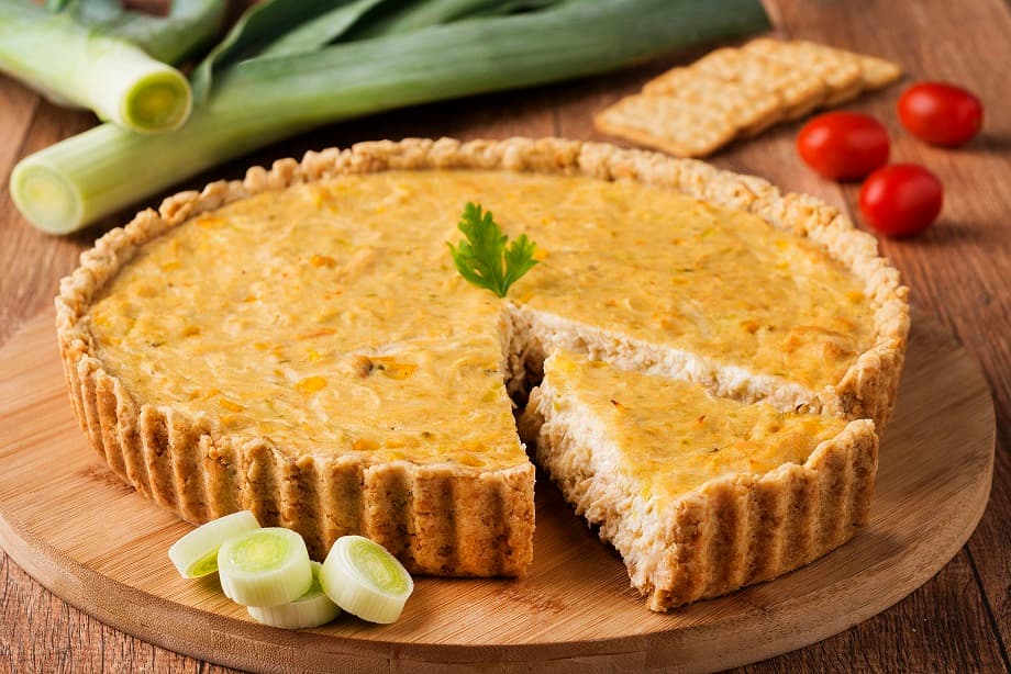 Quiche de Frango com Cream Cracker