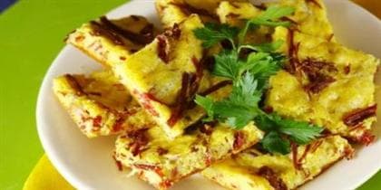 Torta de milho com carne-seca