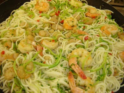 Linguini da horta e do mar