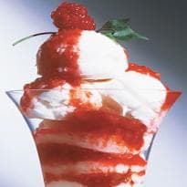 Sorvete com Molho de Framboesa