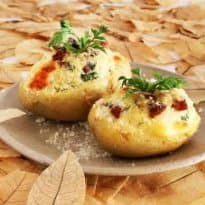 Batata recheada com palmito