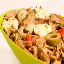 Salada de carne desfiada