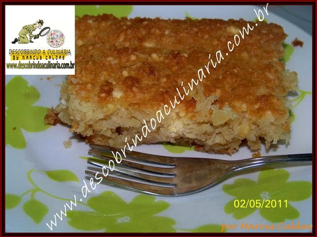 Bolo de aipim com coco light