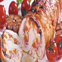 Enrolado de frango recheado