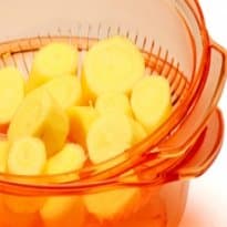 Mandioquinha cozida a vapor