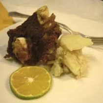 Costela assada com batata-doce