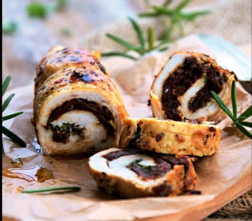 Role de Frango com Tomate Seco