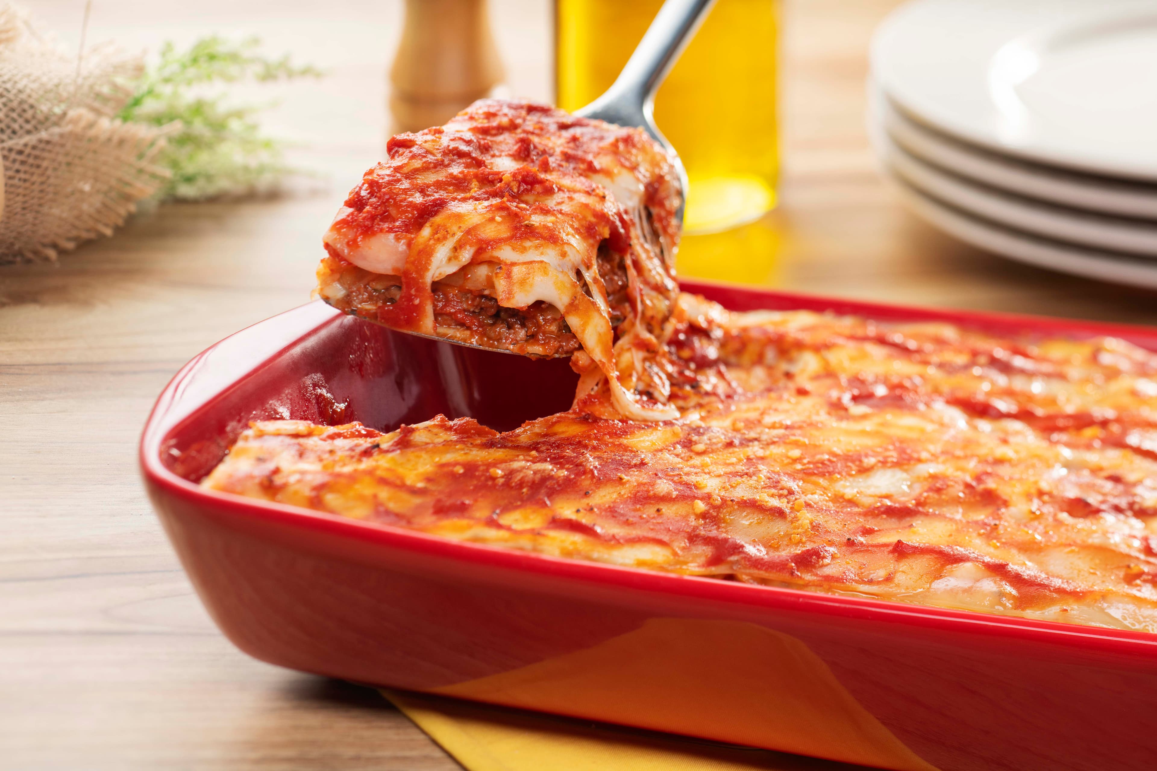 Lasanha com Bolonhesa de Calabresa