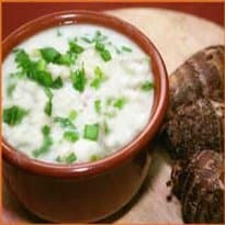 Sopa de Inhame e Carne Moída