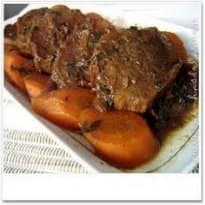 Rosbife ao vinho tinto