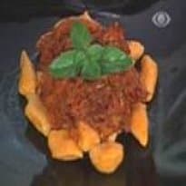 Nhoque de Abóbora com Molho de Carne Seca