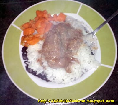 Fígado de frango com abóbora refogadinha