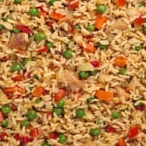 Arroz com açafrão, tomate seco e mussarela