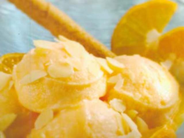 Sorvete libanês de tangerina