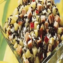 Salada de arroz com lombinho