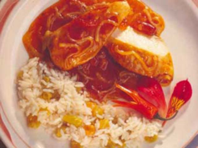 Peitos de Frango com Cobertura de Curry