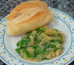 Purê de batatas com couve
