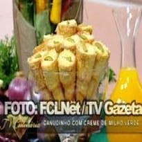 Canudinho com creme de milho verde
