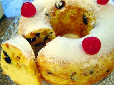 Bolo Amanteigado com frutas secas