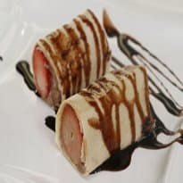 Wrap com creme de morango