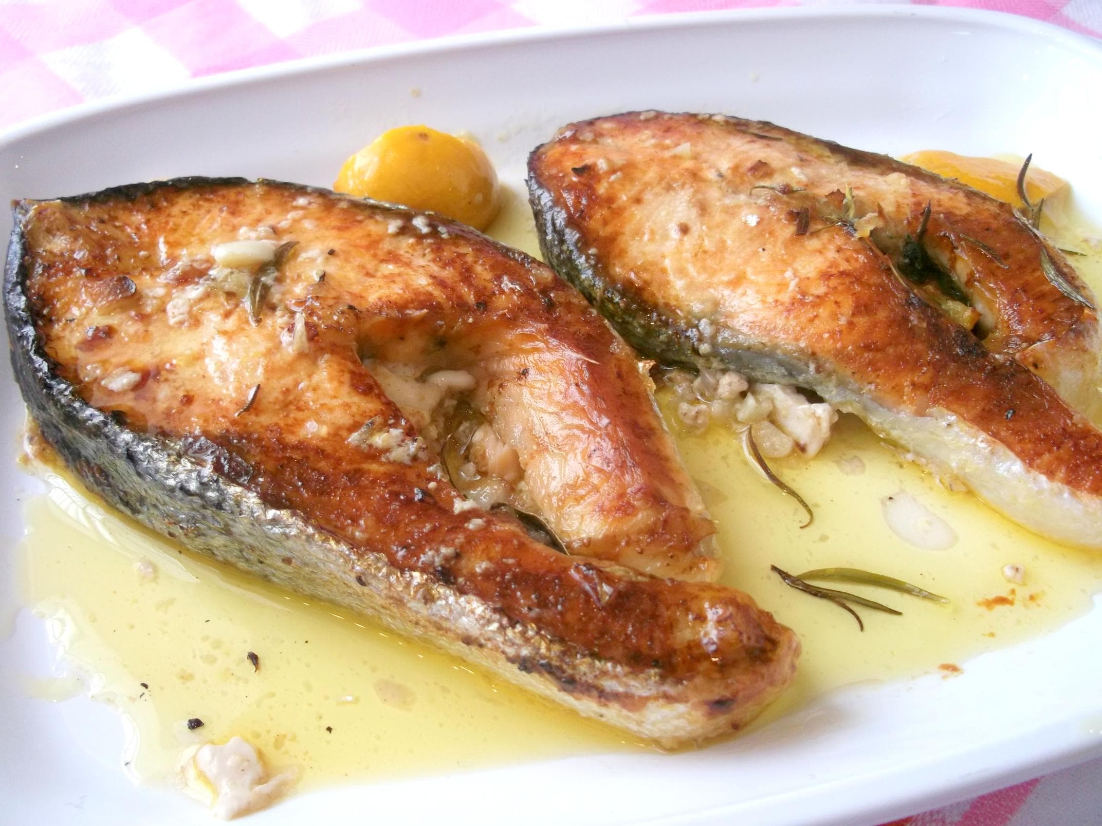 Salmão com Tangerina e Alecrim