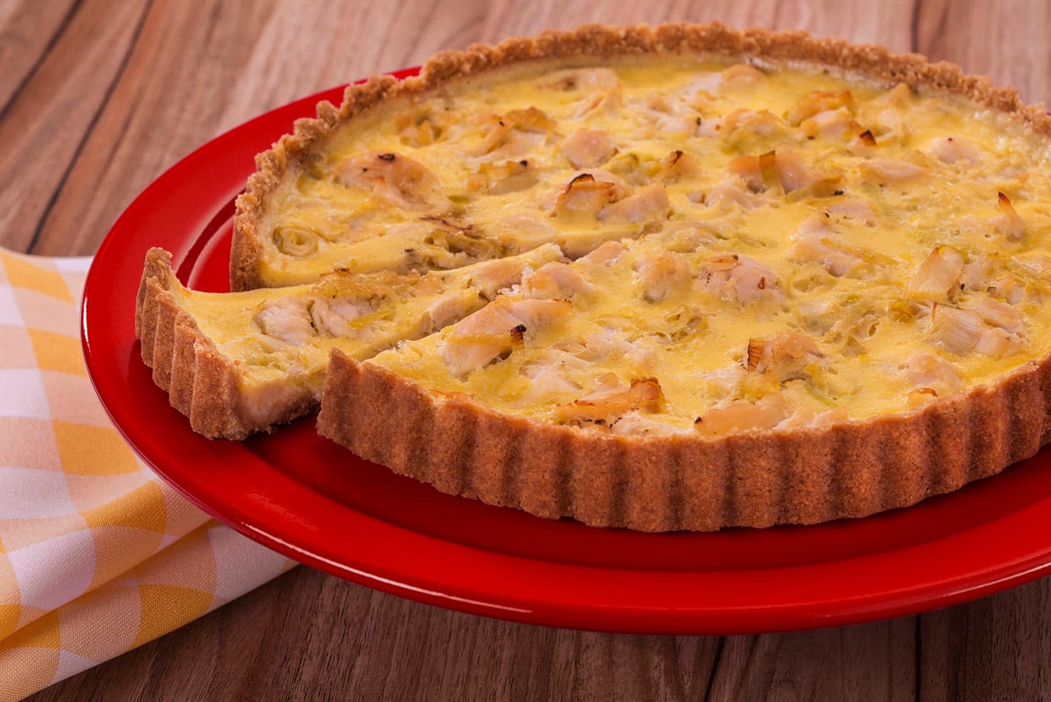 Quiche de Cracker com Alho Poró