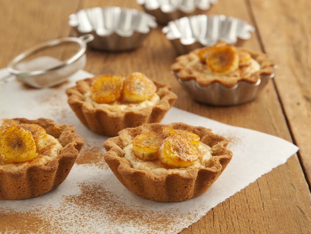 Tartelete de Banana com Creme de Ricota