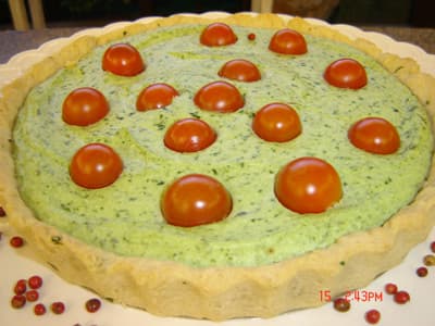 Quiche de ricota e tomatinhos
