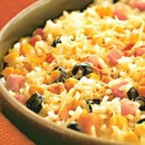 Arroz ao Forno com Peito de Peru