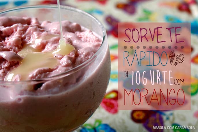 Sorvete de Iogurte com Morango