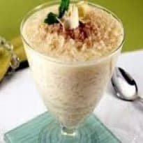 Arroz Doce com Cachaça e Queijo