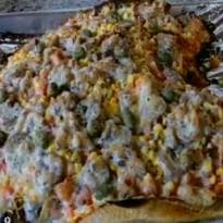 Pizza de peixe do Globo Rural